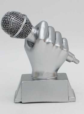 金话筒好声音唱歌比赛奖杯音乐主持演讲大赛纪念品 树脂工艺品