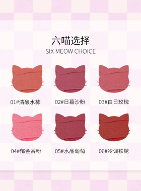 趣猫唇釉丝绒雾面哑光唇釉