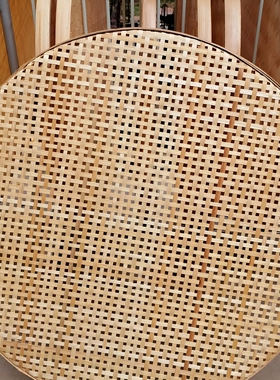 手工艺有孔竹编簸箕晾晒神器