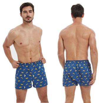 ຜ້າຝ້າຍກາຕູນ Arrow Pants ຜູ້ຊາຍຝ້າຍບໍລິສຸດວ່າງຂະຫນາດໃຫຍ່ underwear Double Smoke Tong ສັ້ນ Pajamas ເຮືອນສັ້ນຫນຶ່ງສິ້ນ