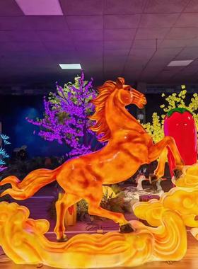 商场户外LED发光马造型摆件定制