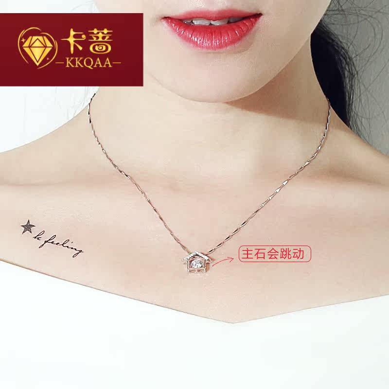 kkqaa2020年新款跳动的心女锁骨链 卡蔷饰品项链