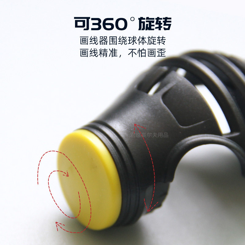Golf line drawer 360 rotatable ball line drawer line drawer match ball line drawer push rod aiming
