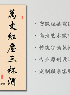 书法字画宣纸卷轴对联挂画