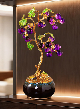 紫气东来珐琅彩陶瓷桌面装饰摆件