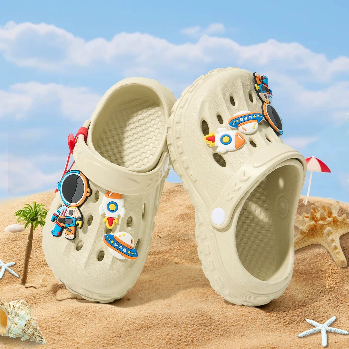 中大童洞洞鞋太空人2025夏新款小孩外穿防滑沙滩EVA包头拖鞋儿童,淘宝优惠券,粉丝福利购,淘宝优惠卷