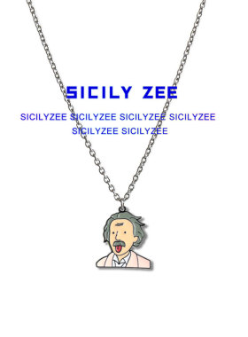 爱因斯坦名人吊坠物理天才项链