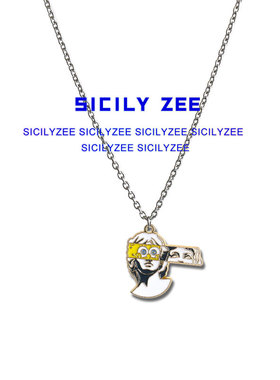 大卫海绵宝宝朋克小众设计感项链