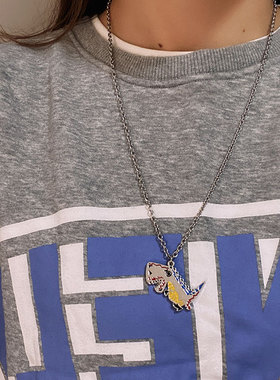 霸王龙钛钢不掉色学生蹦迪吊坠