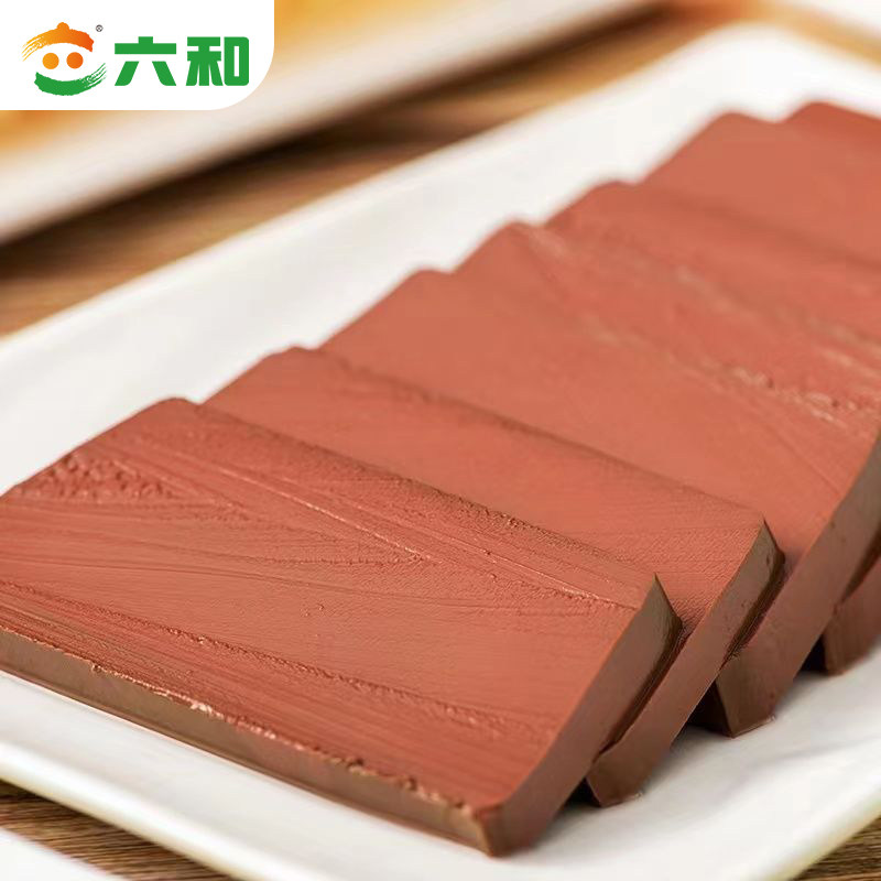 六和 鸭血 涮火锅 食材 精选鸭血 毛血旺火锅食材畅销配菜