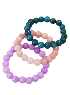 新中式小众复古10mm紫锂辉磷灰石手工串珠时尚气质弹力手链手串