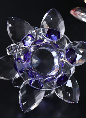 新疆西藏包邮水晶玻璃莲花摆件手机眼镜珠宝柜台创意装饰品家居中