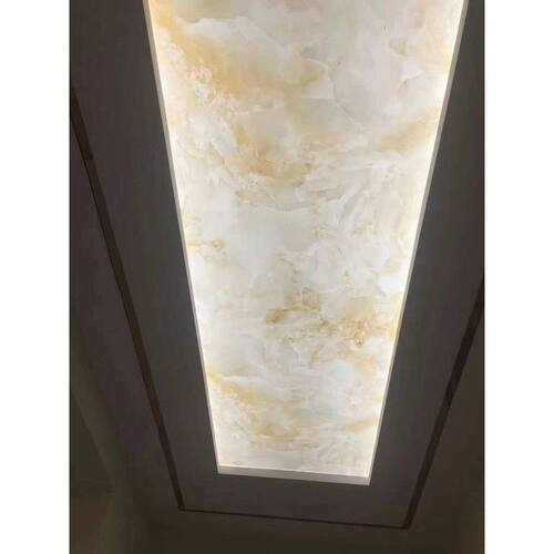 米黄色透光板亚克力新型透光板2mm吊顶背景装饰材料不易碎透光好 - 图1