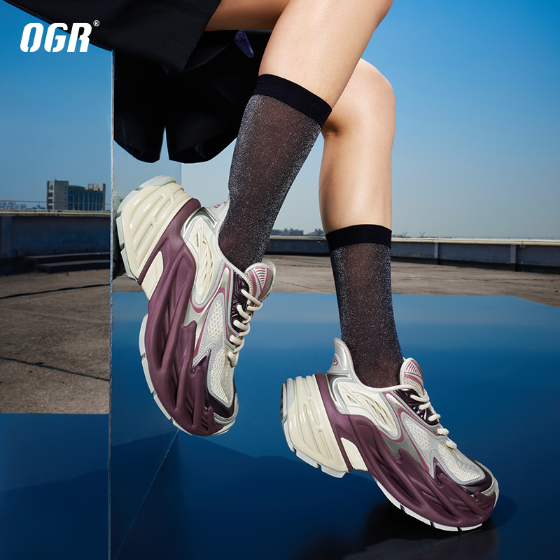 【新品】OGR溯洄者增高老爹鞋透气网面机甲厚底潮流时尚2025新款,淘宝优惠券,粉丝福利购,淘宝优惠卷