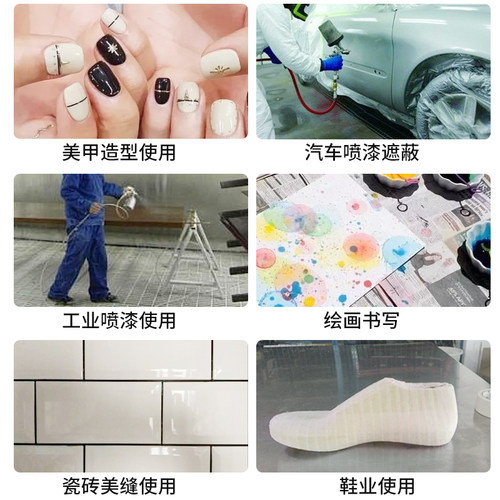 美纹纸胶带美术生专用水彩画用美文纸胶布皱纹胶纸无痕贴边胶带喷 - 图3