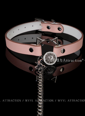 吸引力小猫项圈铃铛牵引绳