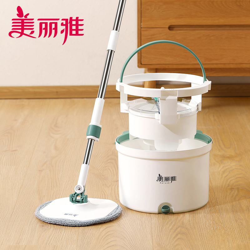 美丽雅旋转拖把净污分离免手洗拖把家用一拖净免手洗2024新款拖把