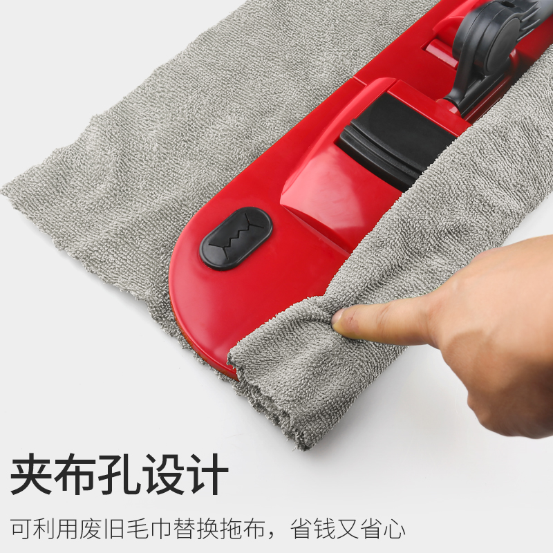 美丽雅棉线拖把套布式平板地拖大号尘推家用木地板墩布纤维布两用