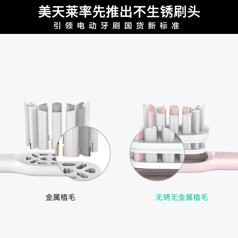 美天莱适配SOOCAS素士电动牙刷头X3Pro/X3U/X5/V1/V2/D2/X1替换头