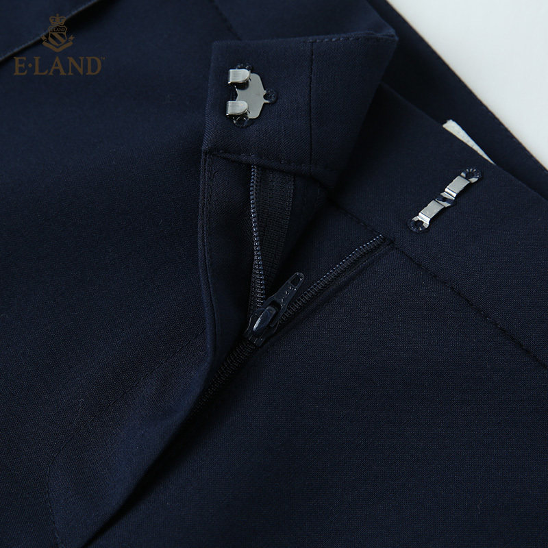 eland法国小众垂感黑色通勤阔腿裤 衣恋集团outlets店休闲裤