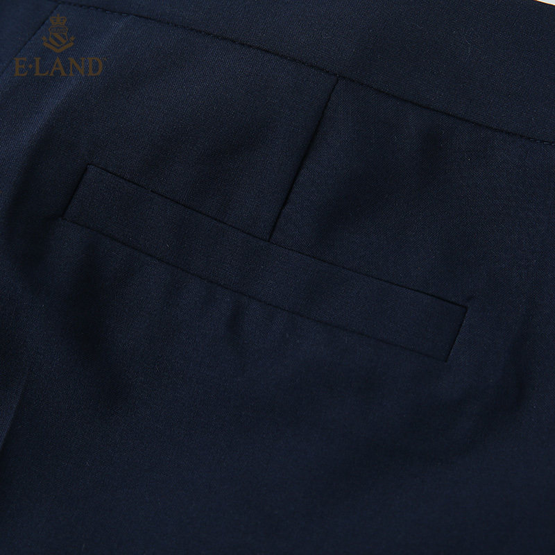 eland法国小众垂感黑色通勤阔腿裤 衣恋集团outlets店休闲裤