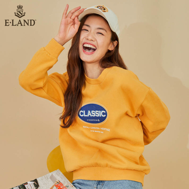 eland2020秋季新款韩版宽松卫衣 衣恋集团outlets店卫衣/绒衫