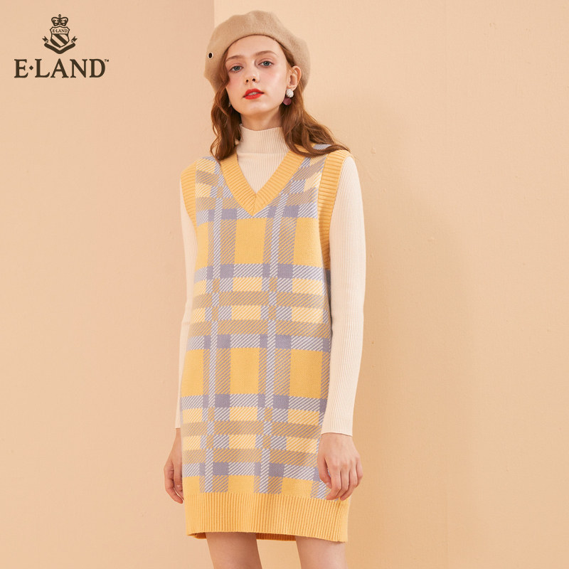 eland初恋系超仙可盐可甜连衣裙 衣恋集团outlets店连衣裙