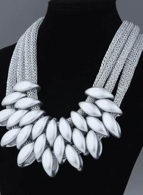 欧美夸张女项链编织多层外贸饰品 women necklaces jewelry