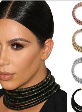 欧美时尚choker多层项链颈链女 necklace jewelry women bracelet