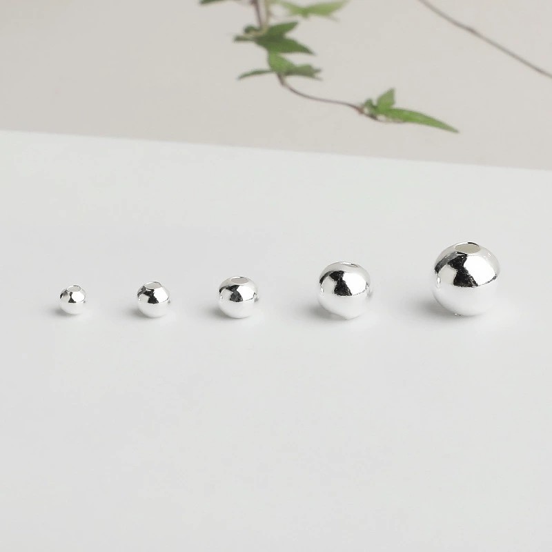 999足银珠子散珠光珠配件DIY编绳小银珠圆珠串珠手链纯银饰品配件,淘宝优惠券,粉丝福利购,淘宝优惠卷