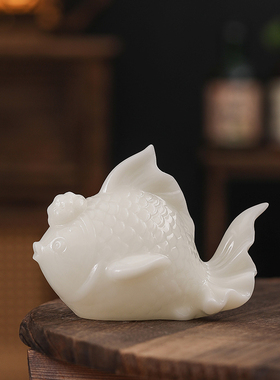 陶瓷金鱼造型台灯装饰摆件