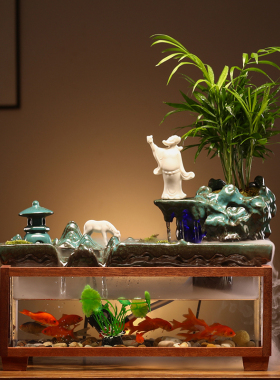 循环流水景观招财开业乔迁摆件