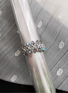 捷克水晶串珠手工编织复古戒指民族风指环女配饰品包邮礼品定制