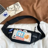 Мужская брендовая нагрудная сумка для школьников и студентов, спортивная модная японская сумка через плечо, поясная сумка на одно плечо, простой и элегантный дизайн