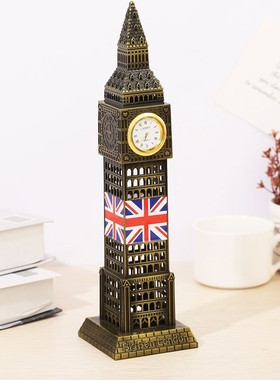 英国伦敦大本钟模型世界知名地标建筑家居办公橱窗桌面摆件纪念品