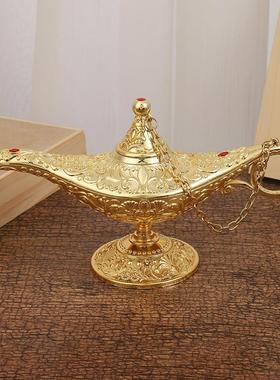 欧式阿拉丁神灯摆件复古精美金属工艺品创意家居古典宫廷风装饰