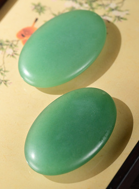 天然东陵玉水滴形吊坠正品绿色原石挂件配饰男女款送人生日礼物