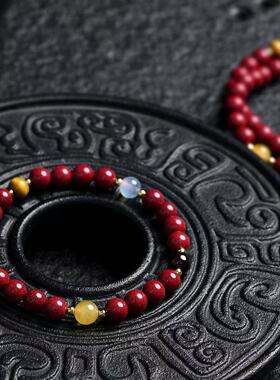 2025蛇年本命年五行朱砂手链多宝手串女款金木水火土单圈手串饰品