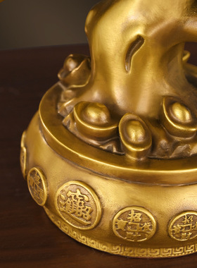 黄铜摇钱树客厅装饰工艺品摆件黄铜家居办公室发财树装饰品摆件