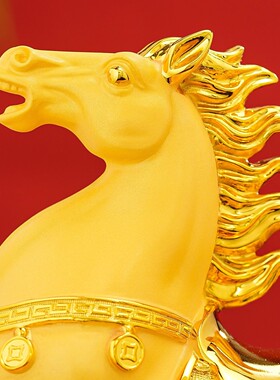 马上发米摆件马年吉祥物工艺品高档礼品办公室聚宝盆开业摆件