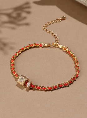 幸运四叶草转运圆环红绳手链女款