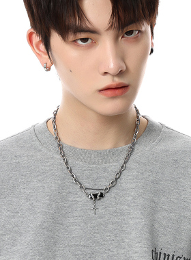 VOYAGE缠绕黑宝石星芒项链配饰男