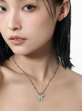 多巴胺彩色串珠星星笑脸项链