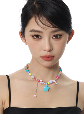 VOYAGE多巴胺彩色串珠项链配饰女