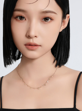 虎眼石项链女美拉德复古风叠戴