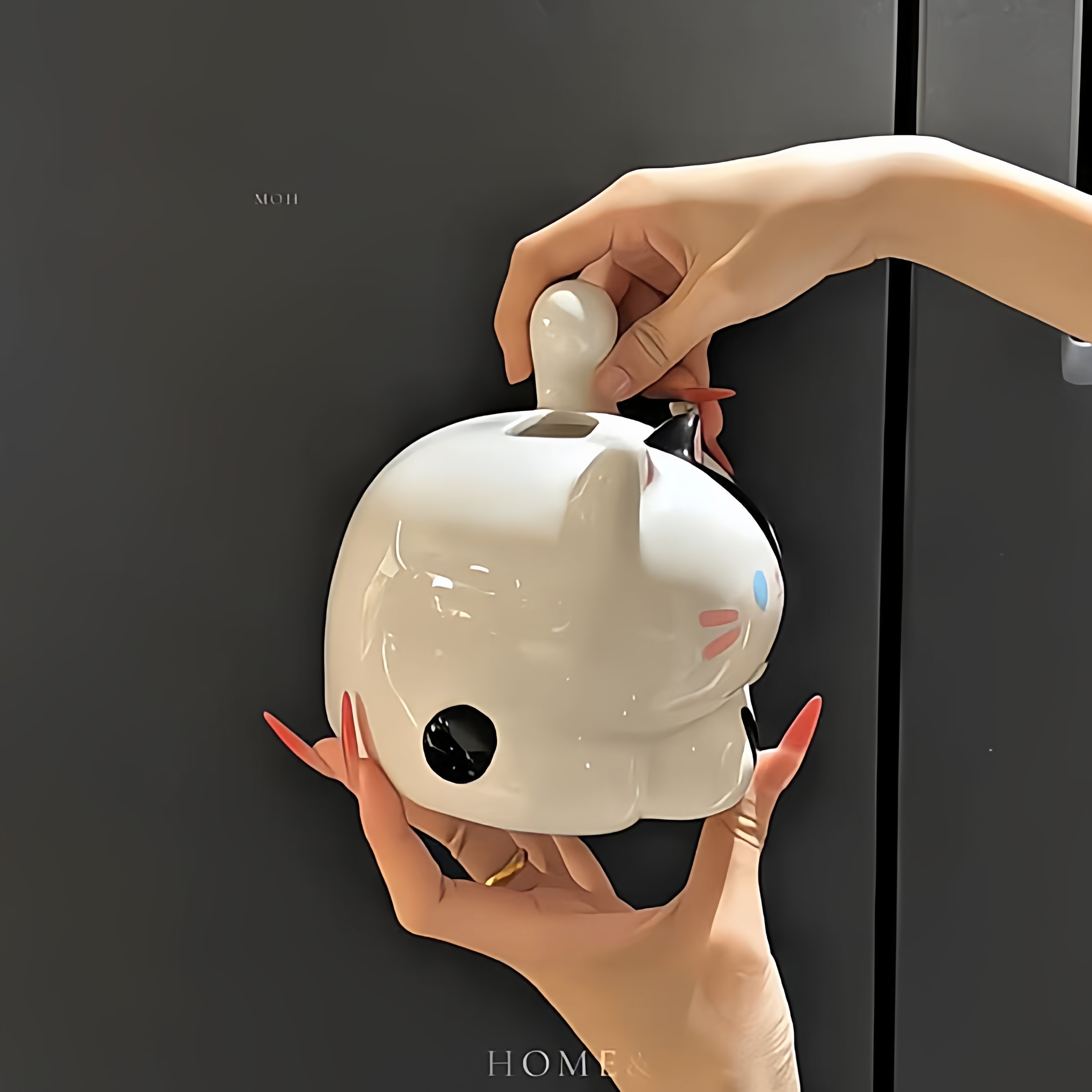 【新家的100个快递】奶牛猫纸巾盒家用客厅桌面高颜值陶瓷抽纸盒,淘宝优惠券,粉丝福利购,淘宝优惠卷