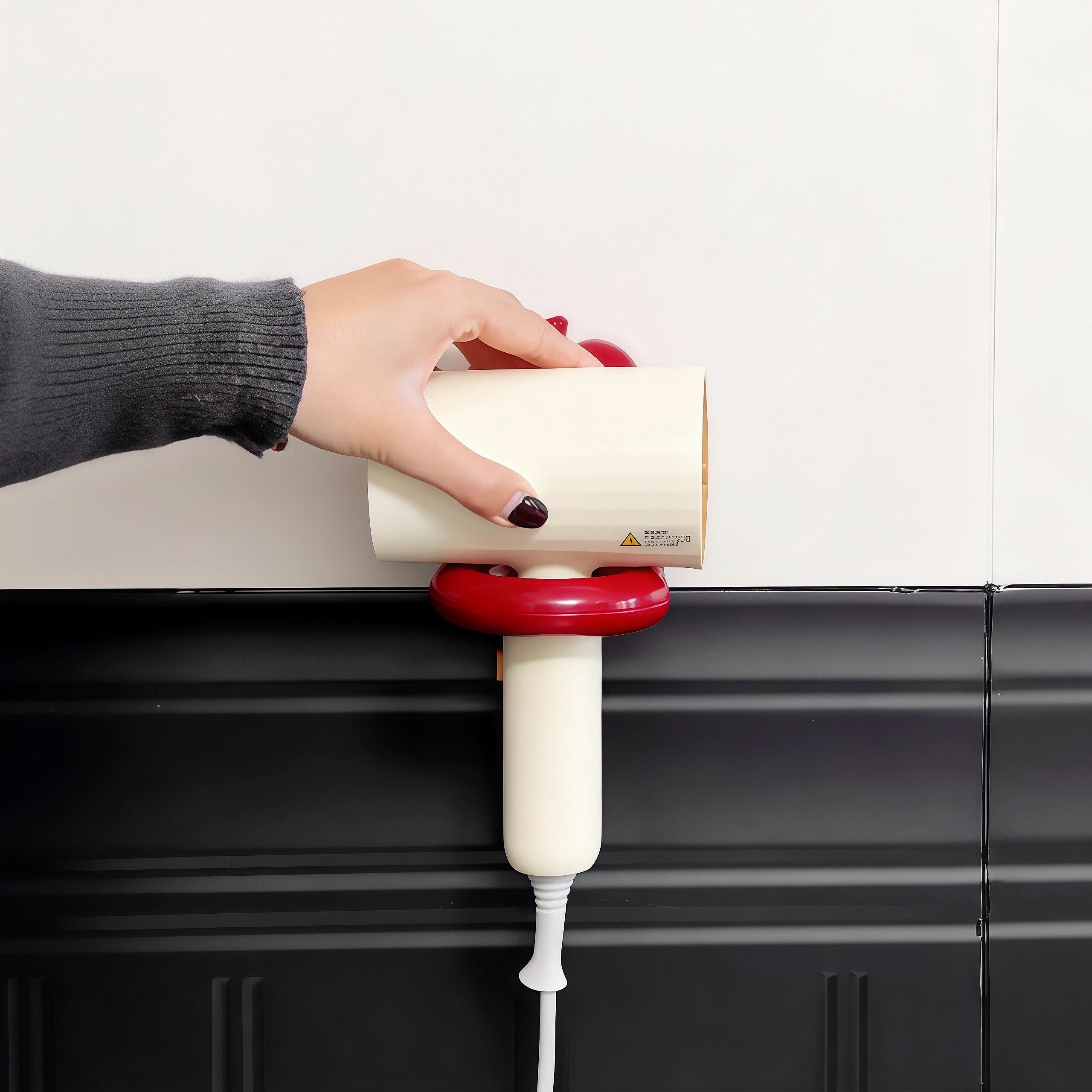 吹风机收纳置物架免打孔苹果苹果造型吸盘式风筒支架挂架收纳架,淘宝优惠券,粉丝福利购,淘宝优惠卷