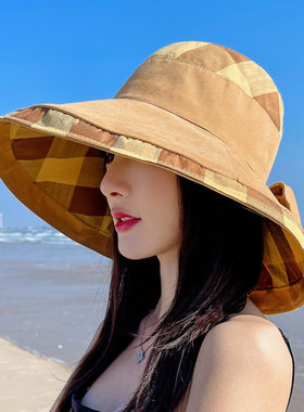 遮阳渔夫帽女夏季出游百搭大帽檐
