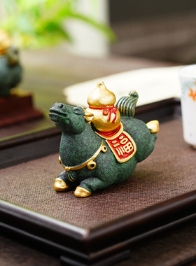 国风马上发财吉祥物摆件