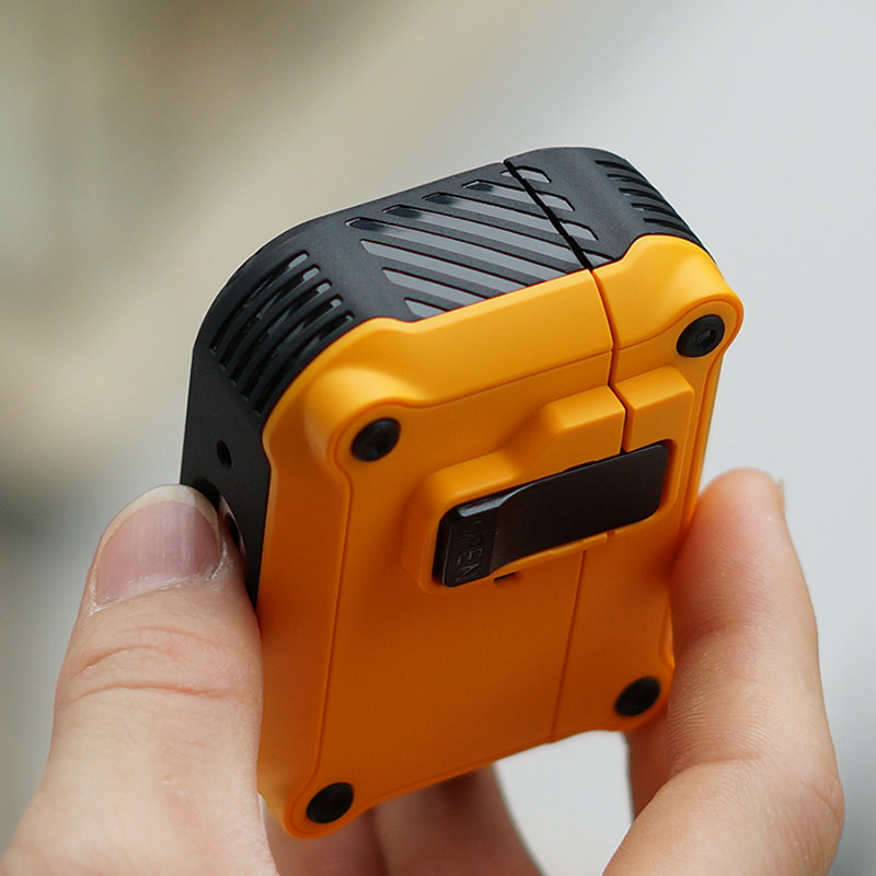 酷安酷品适用于苹果AirPods4新款蓝牙耳机套机甲风Pro2磁吸弹窗防摔软气囊保护3代简约硬保护壳套